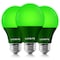 Luxrite A19 LED Light Bulbs 8W (60W Equivalent) Green Colored Bulbs Non-Dimmable E26 Base 3-Pack LR21492-3PK - alternate 1